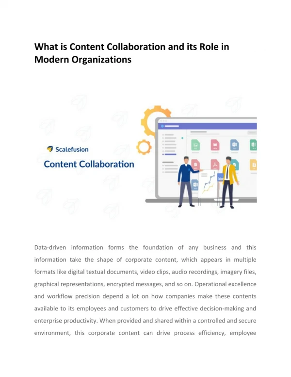 What is Content Collaboration and its Role in Modern Organizations