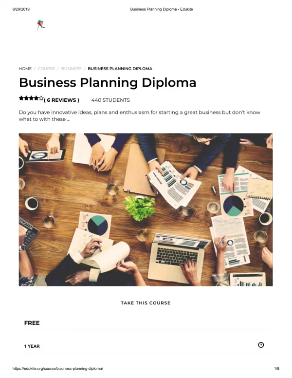 Business Planning Diploma - Edukite
