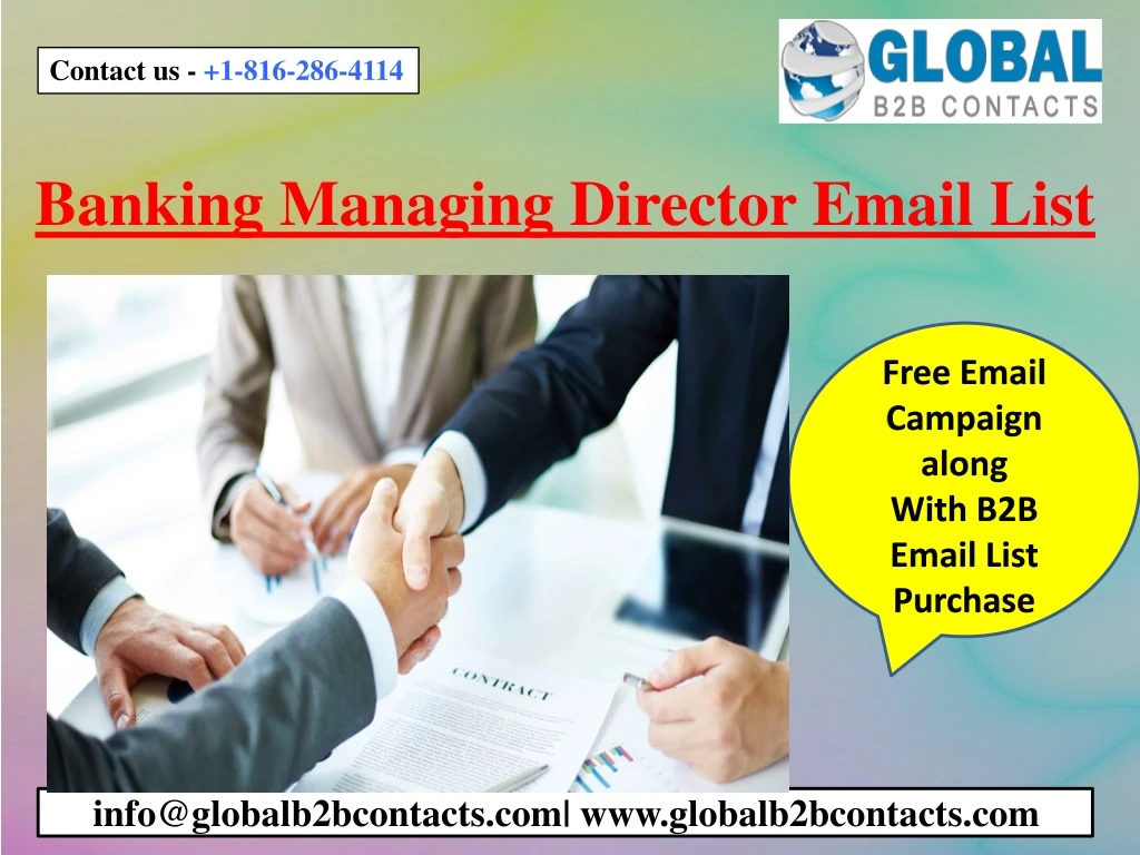 banking managing director email list