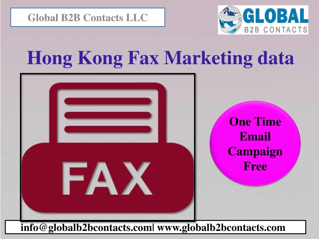 hong kong fax marketing data