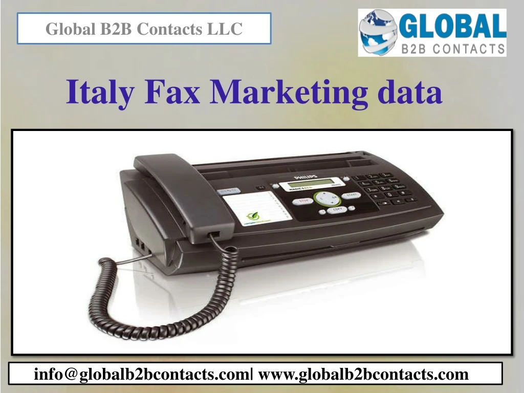 italy fax marketing data