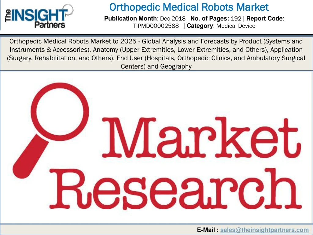 orthopedic medical robots market