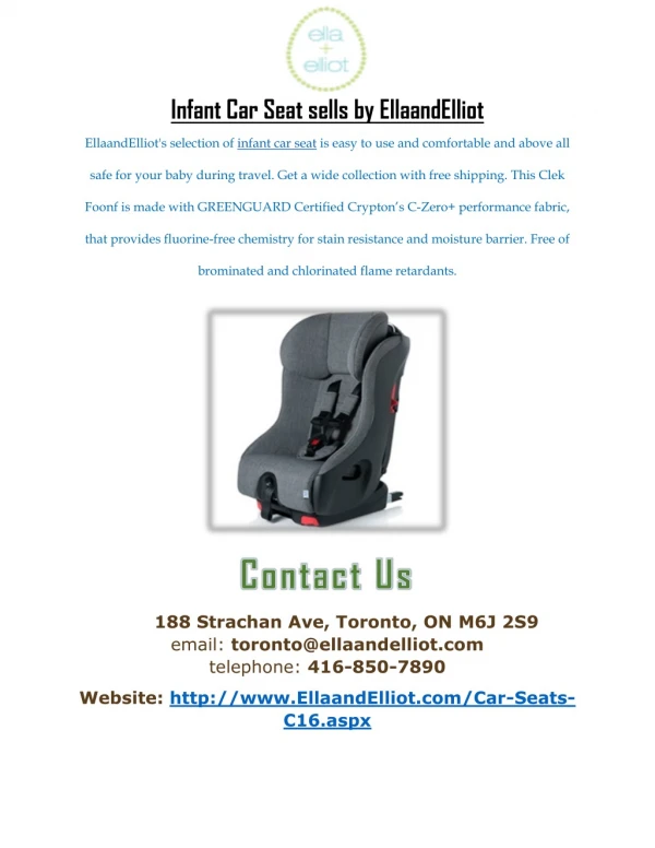 Infant Car Seat | EllaandElliot