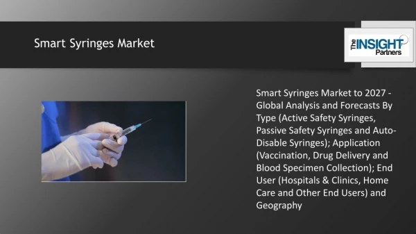 Smart Syringes Market to Reflect Impressive Growth Rate by 2027