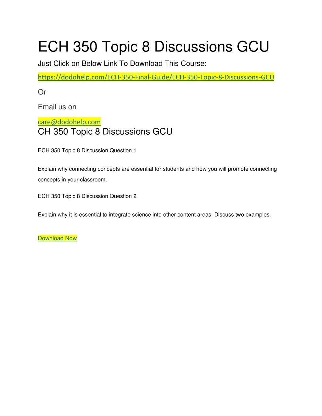ech 350 topic 8 discussions gcu