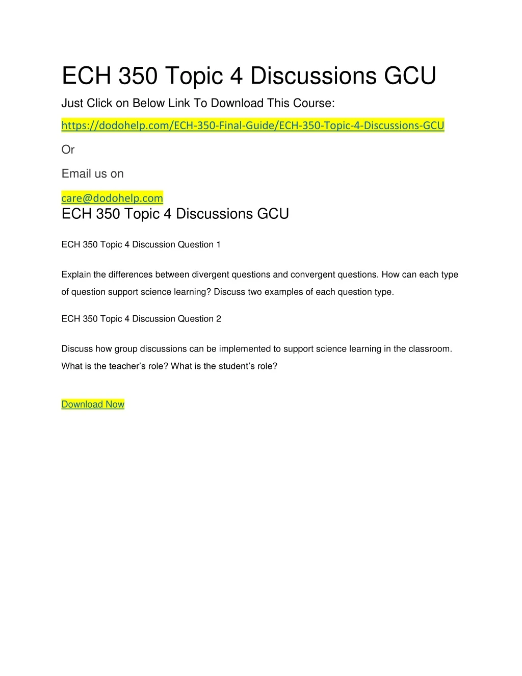 ech 350 topic 4 discussions gcu