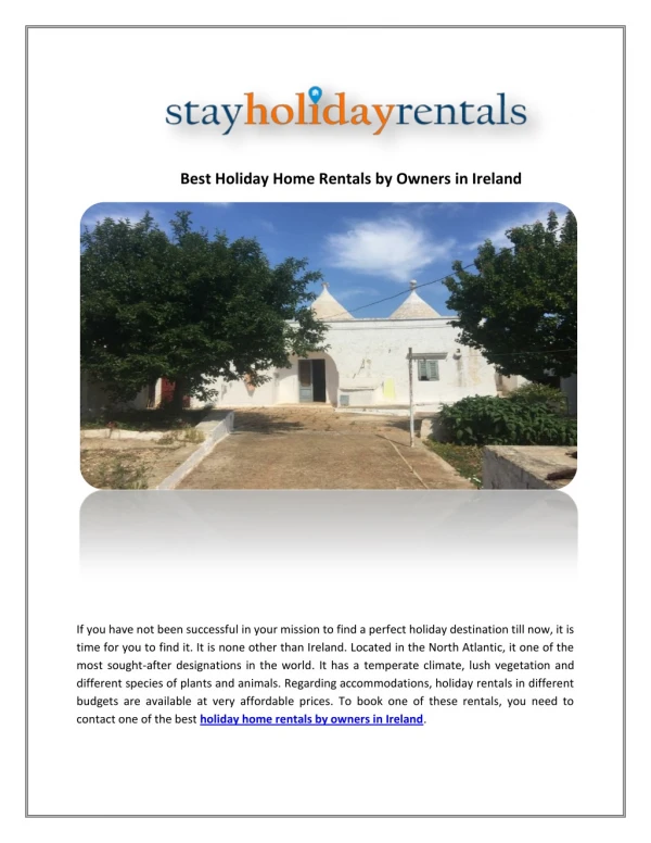 holiday home rentals by owners in Ireland