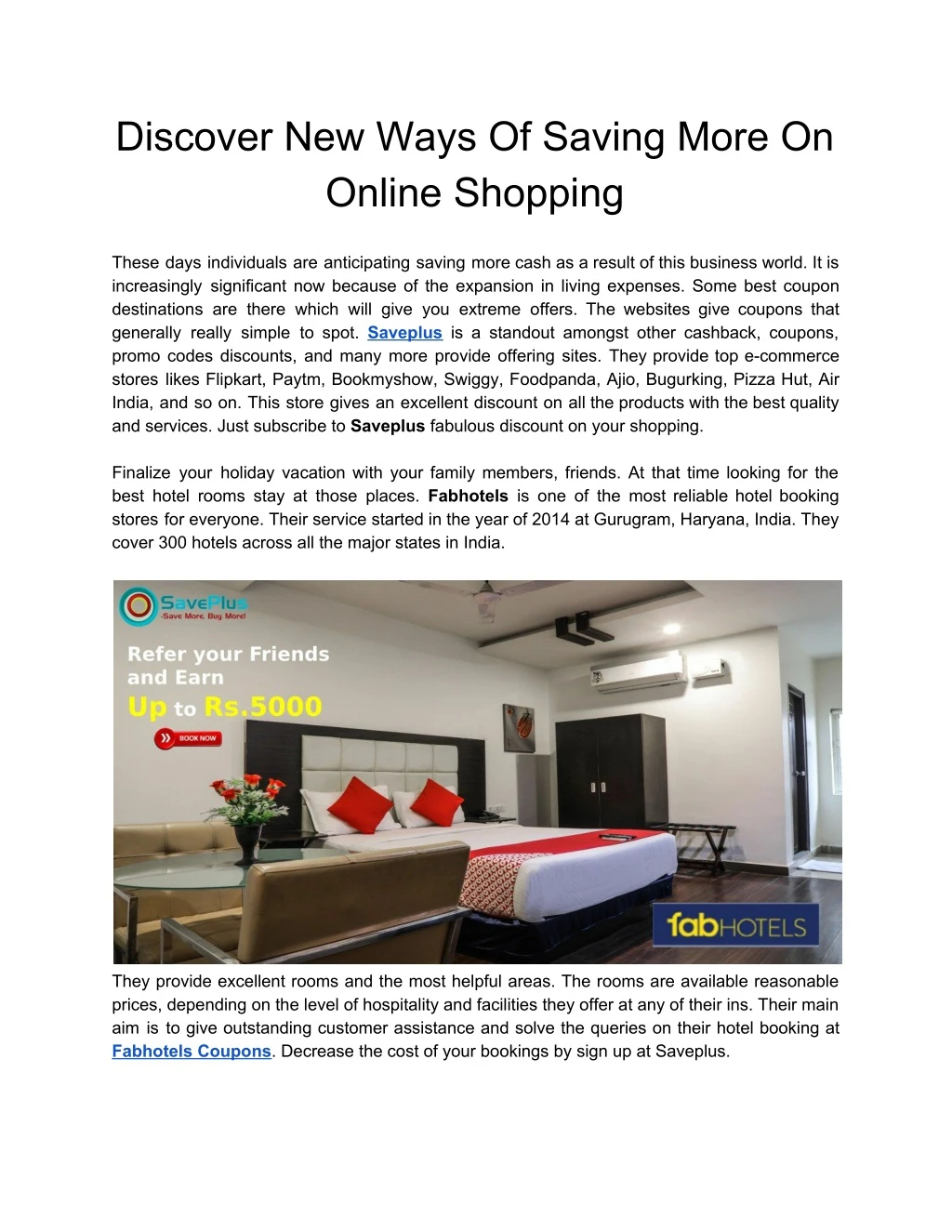 discover new ways of saving more on online