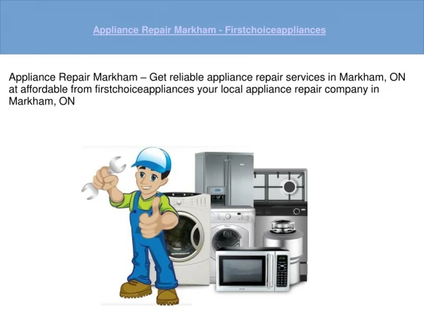 Appliance Repair Markham