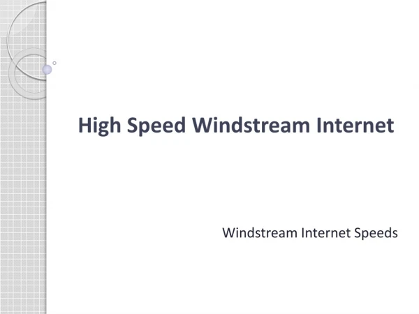High Speed Internet Service Provider