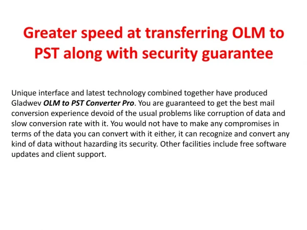 Olm to pst converter software for toil-free conversion