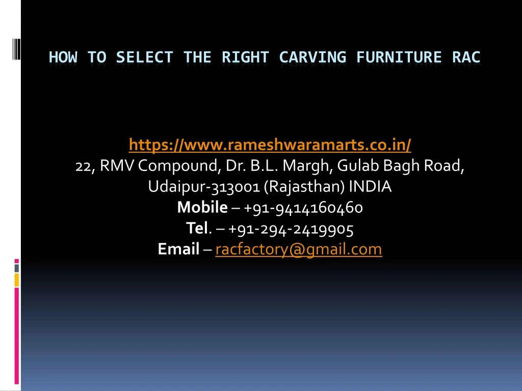 how to select the right carving furniture rac