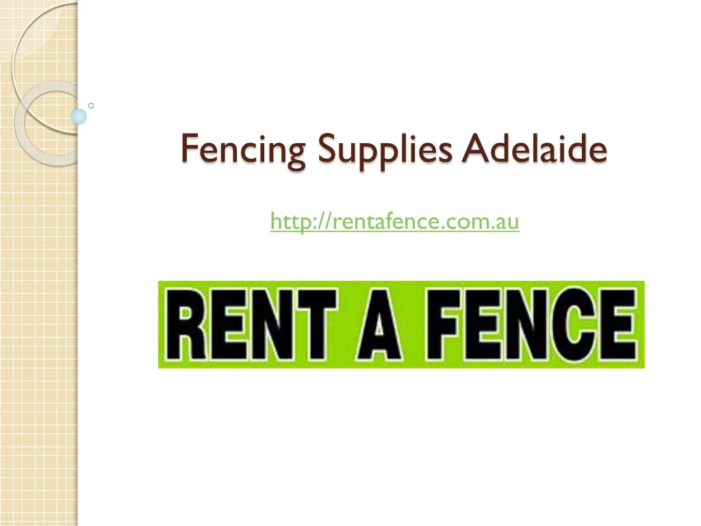 fencing supplies adelaide