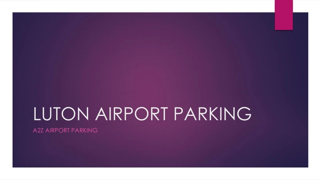 luton airport parking