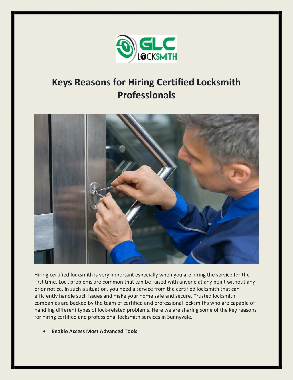 keys reasons for hiring certified locksmith