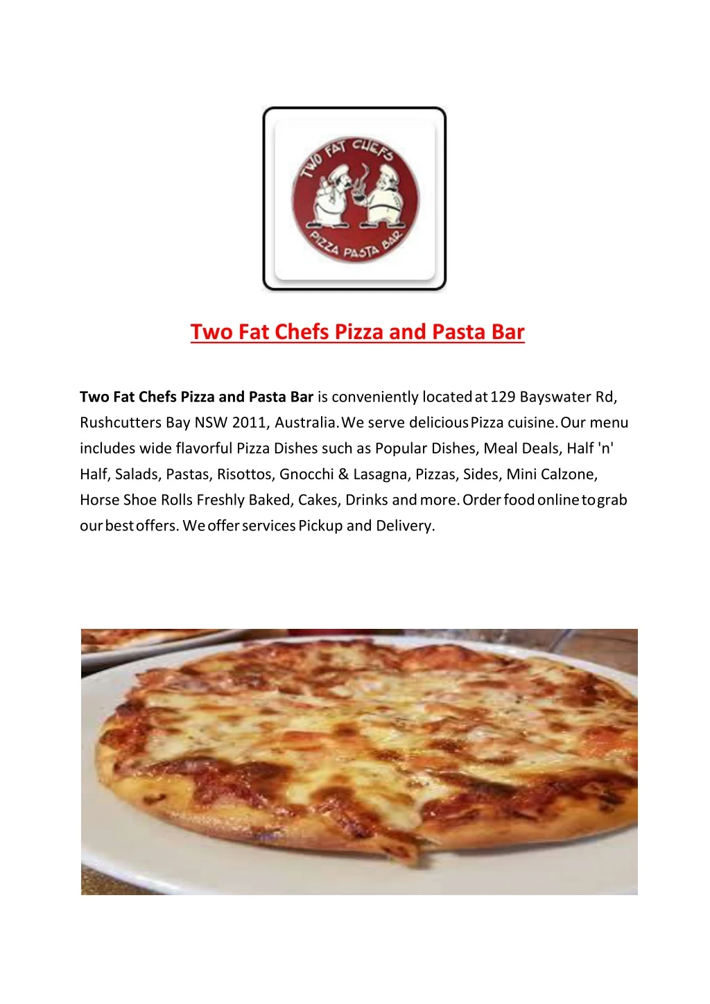 two fat chefs pizza and pasta bar