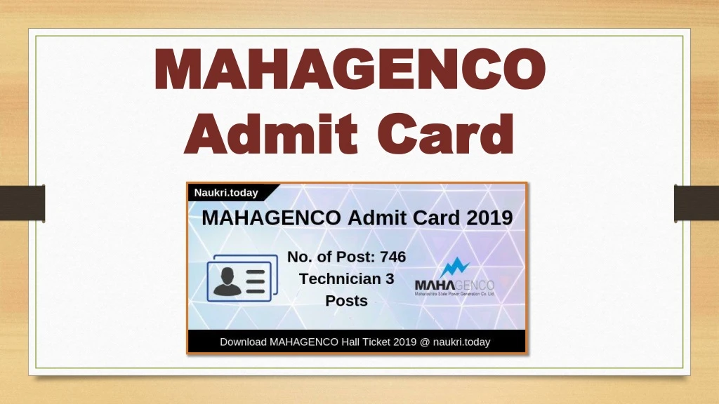 mahagenco admit card