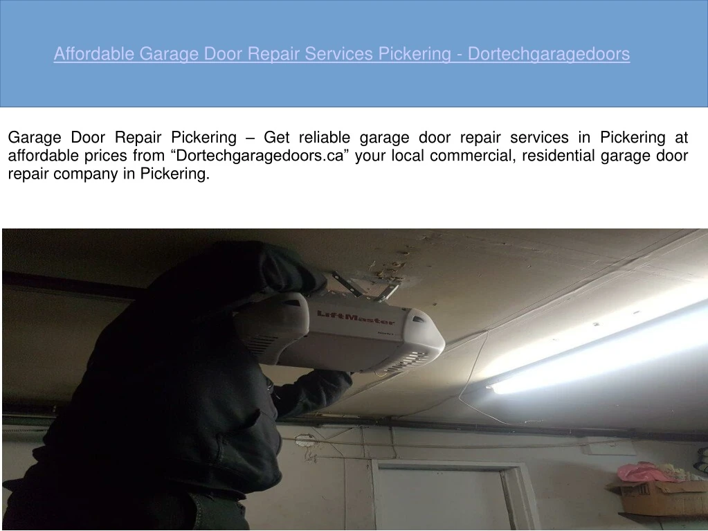 affordable garage door repair services pickering