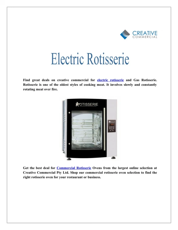 Electric Rotisserie