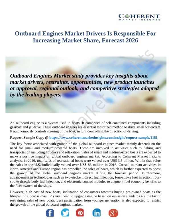 Outboard Engines Market By Technology Innovations And Growth 2018-2026