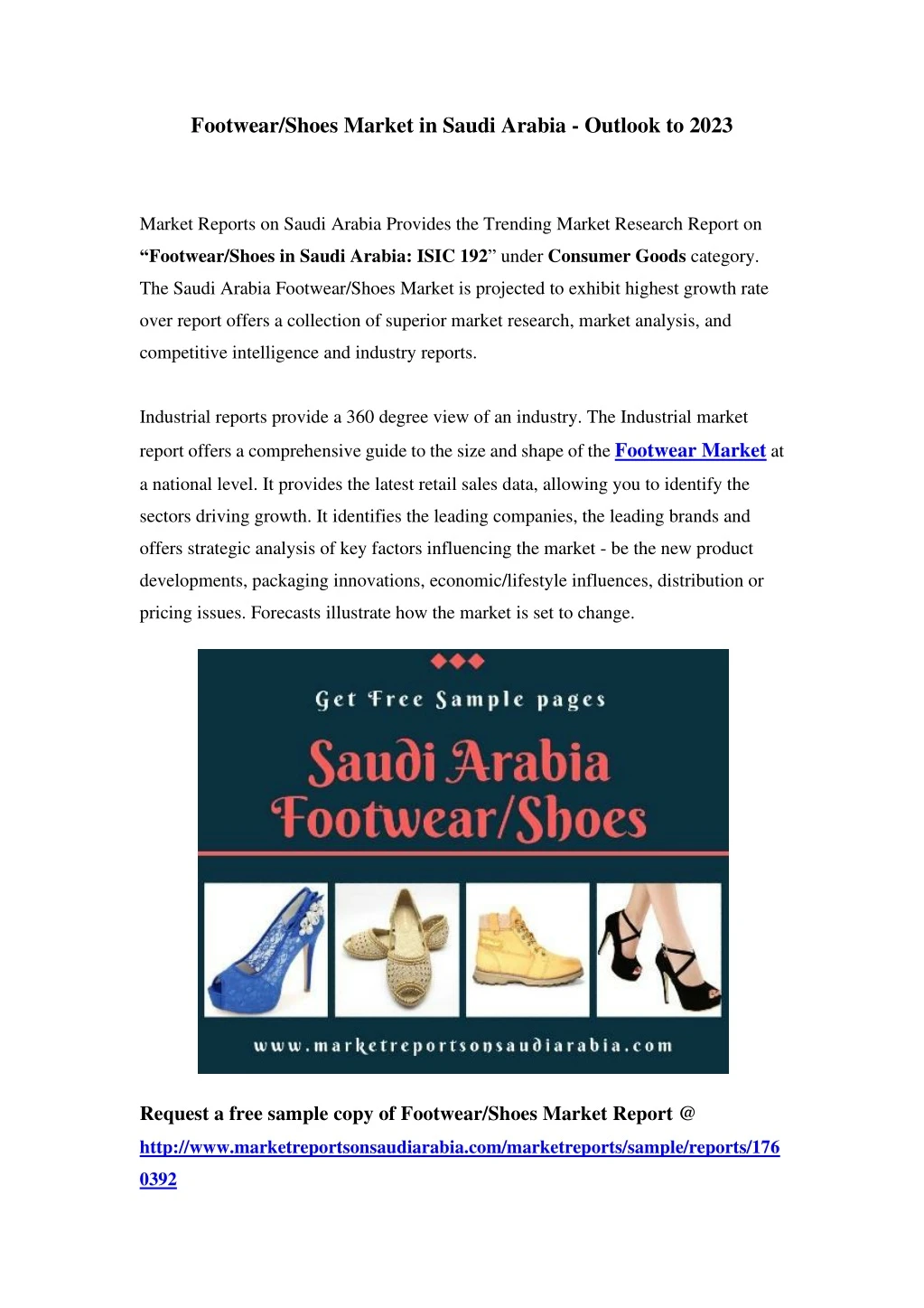 footwear shoes market in saudi arabia outlook