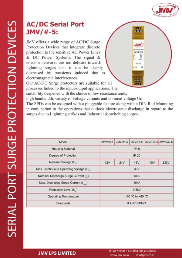 A Superior Quality Surge Protection Device for Our AC/DC power system