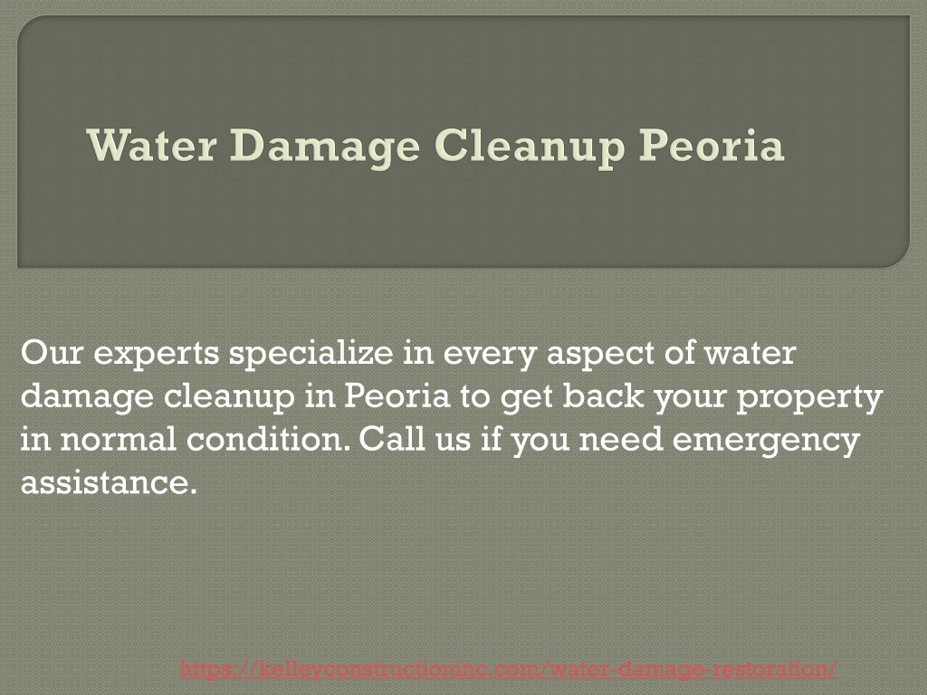 water damage cleanup peoria