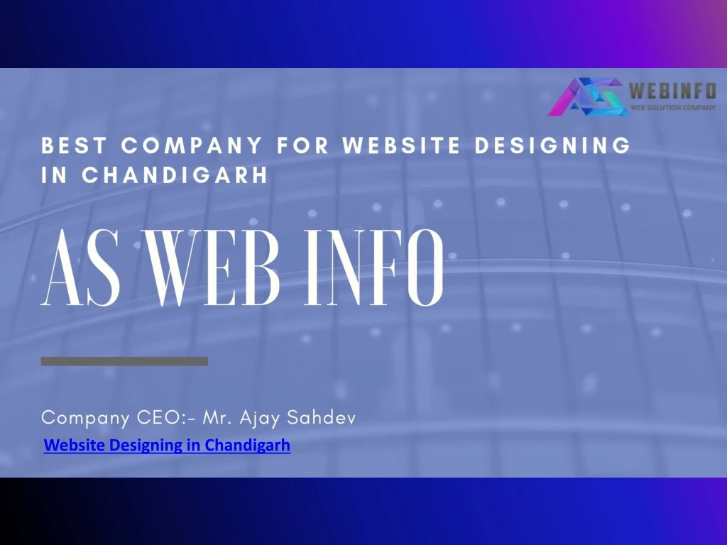 website designing in chandigarh