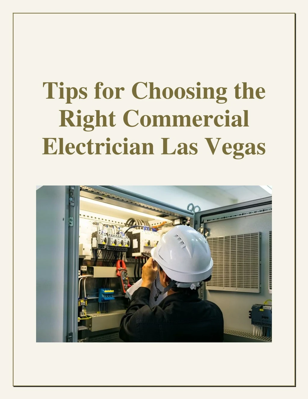 tips for choosing the right commercial