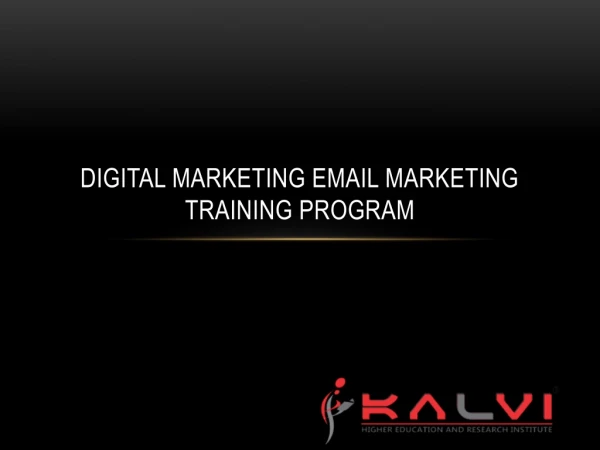 Digital Marketing Email Marketing Training Program
