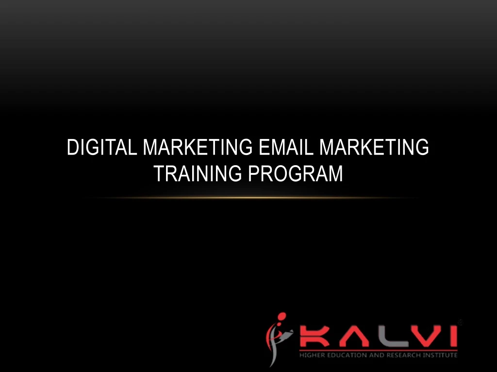 digital marketing email marketing training program