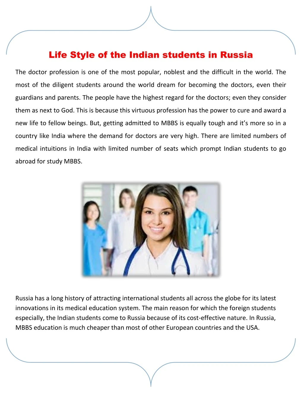 life style of the indian students in russia