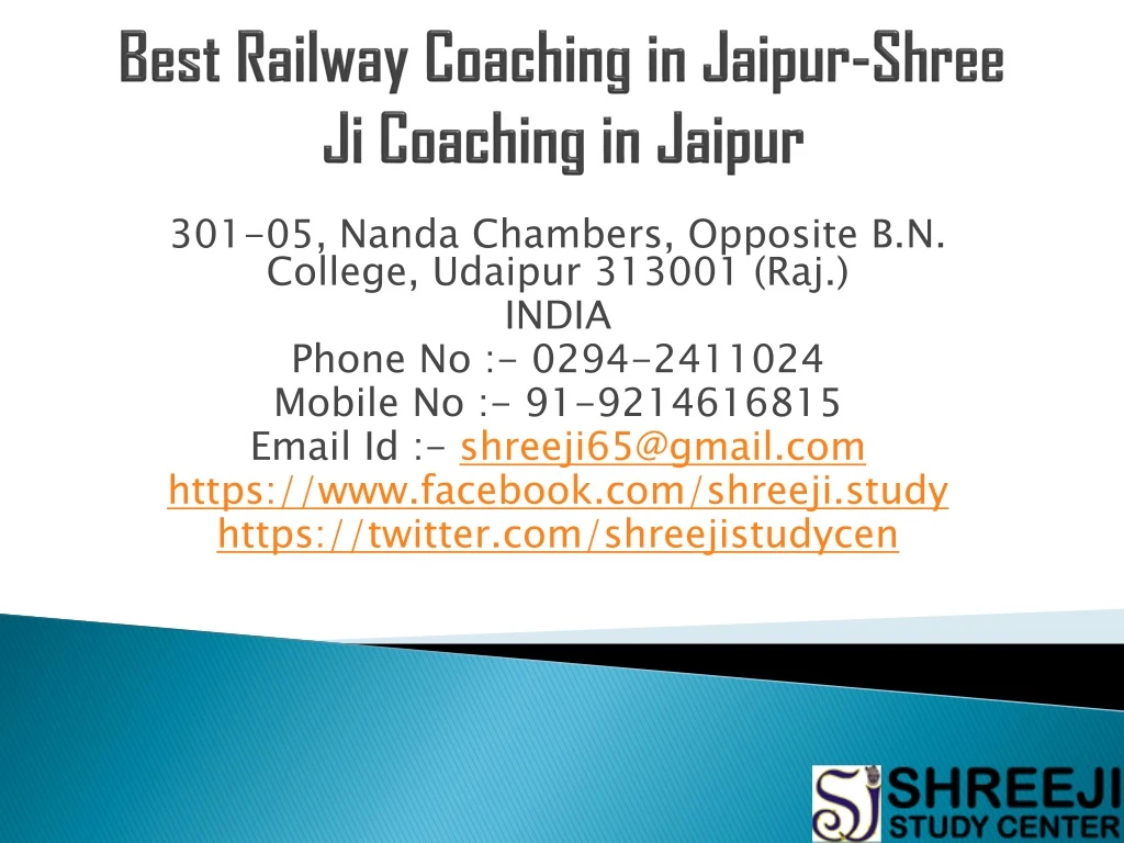 best railway coaching in jaipur shree ji coaching in jaipur