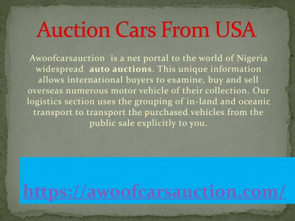Auction Cars From USA