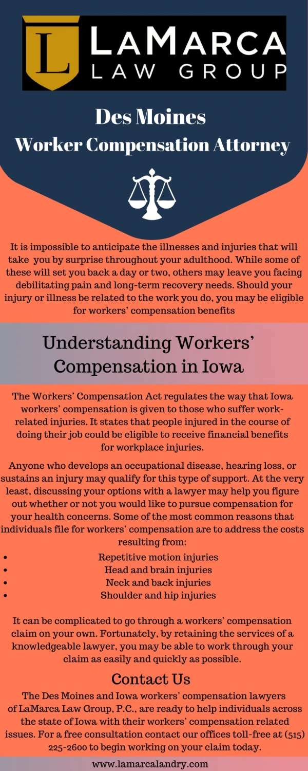 Des Moines worker compensation attorney