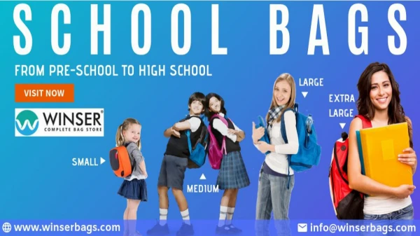 School Bags for Sale! Pre - School to High School Students…
