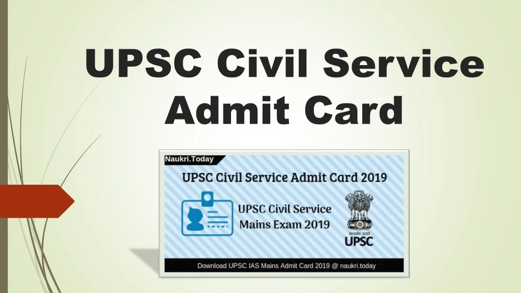 upsc civil service admit card