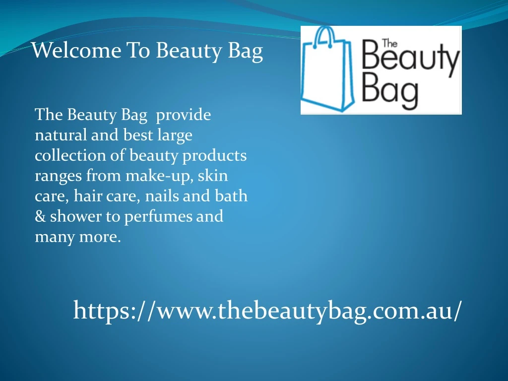 welcome to beauty bag