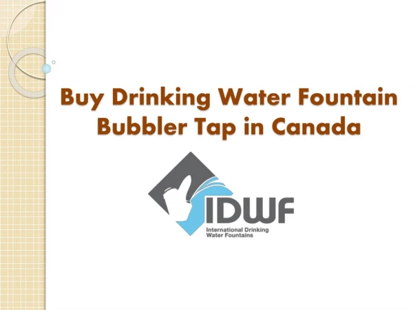 Buy Drinking Water Fountain Bubbler Tap in Canada