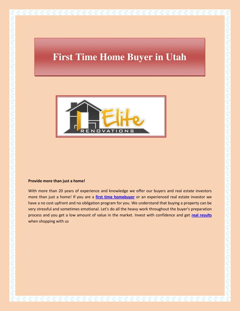 first time home buyer in utah