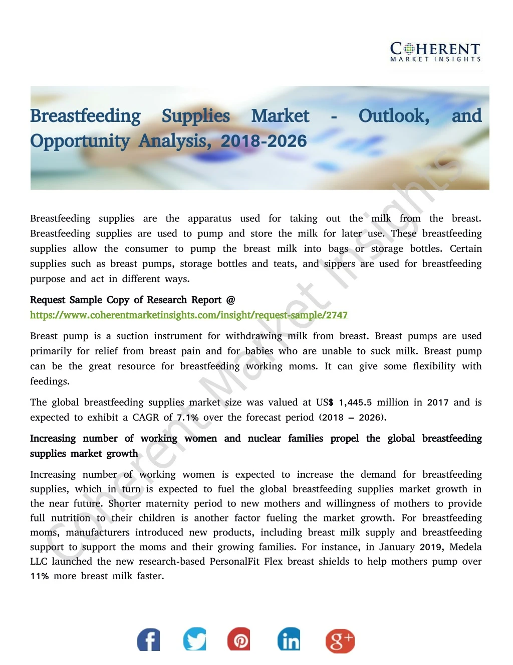 breastfeeding supplies market outlook