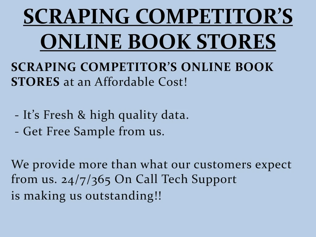 scraping competitor s online book stores