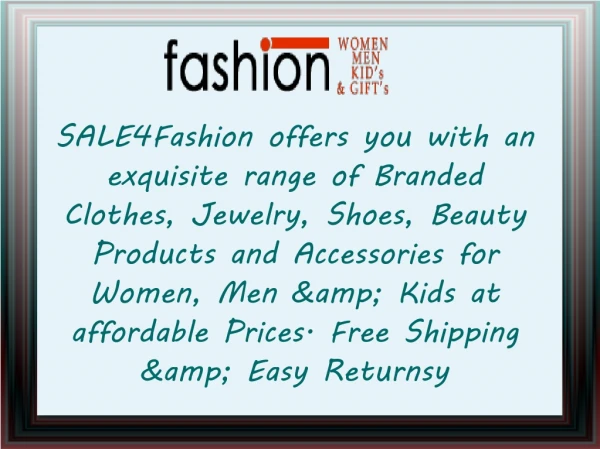 Best Online Shopping Site In USA l sale4fashion