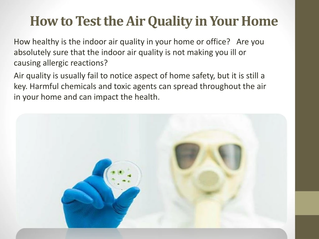 how to test the air quality in your home