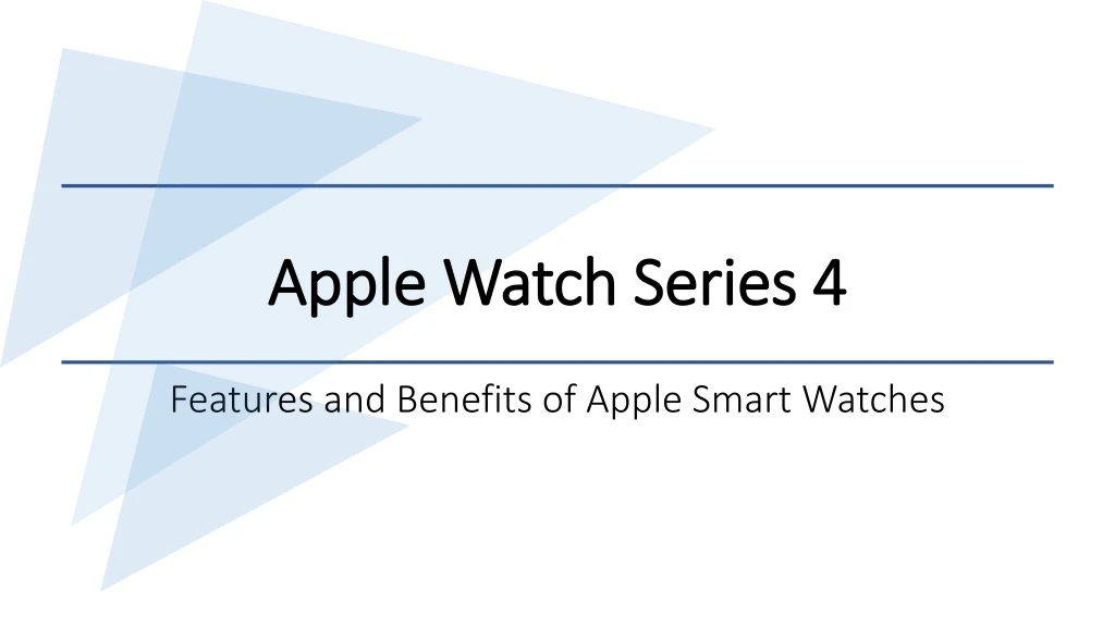features and benefits of apple smart watches