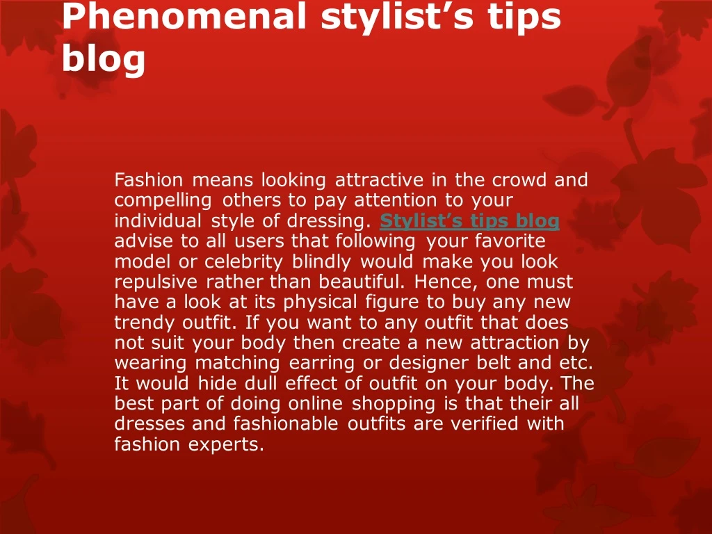 phenomenal stylist s tips blog