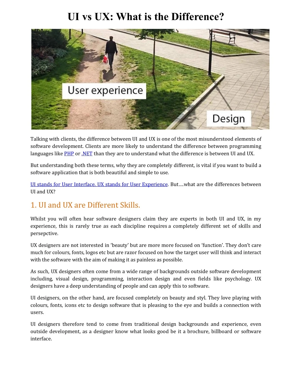 ui vs ux what is the difference