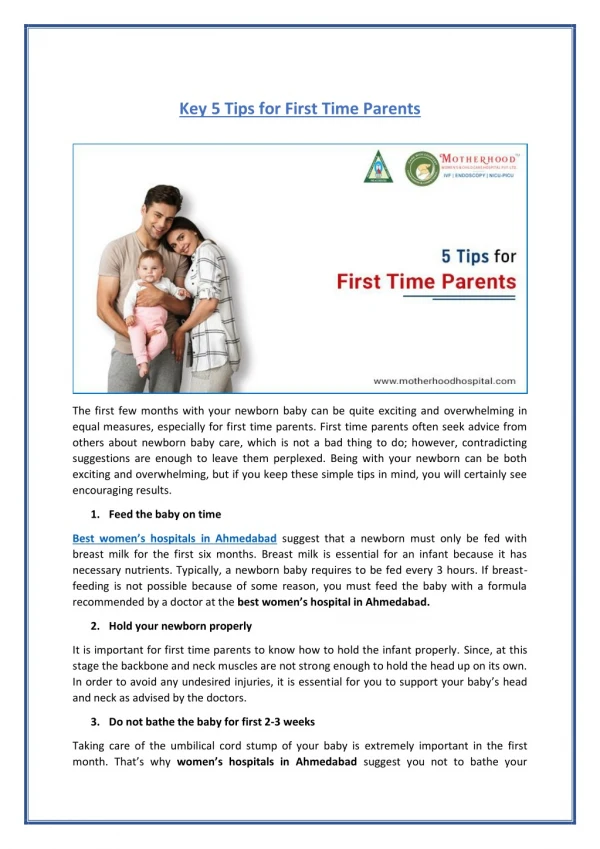 5 Best Tips for New Parents