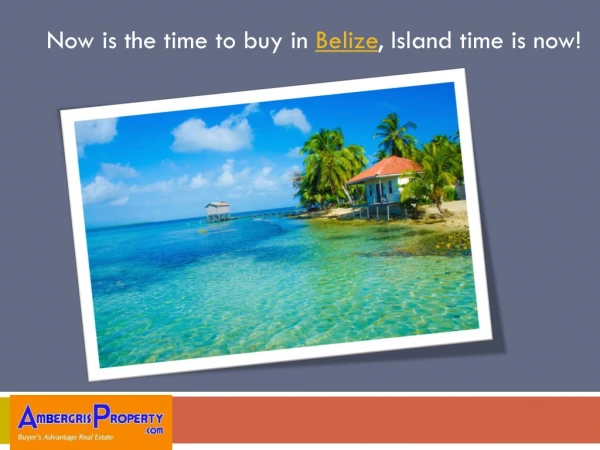 Now is the time to buy in Belize, Island time is now!