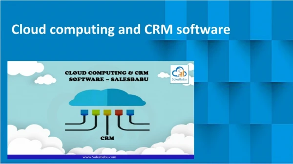 cloud computing and crm software